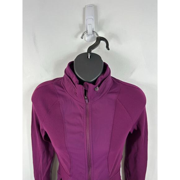 Lululemon Far and Free Jacket Marvel Purple Size 4 Hooded Athletic Running Yoga - Picture 7 of 12